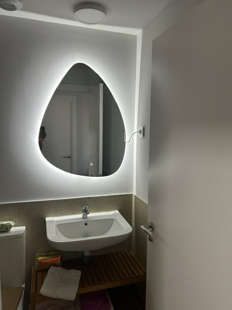 Espejo LED Lágrima Tricolor Touch