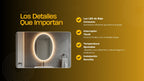 espejo con luz led touch